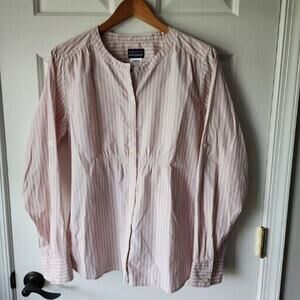Women’s PATAGONIA Button-Up Long Sleeve Striped Shirt, Size 12